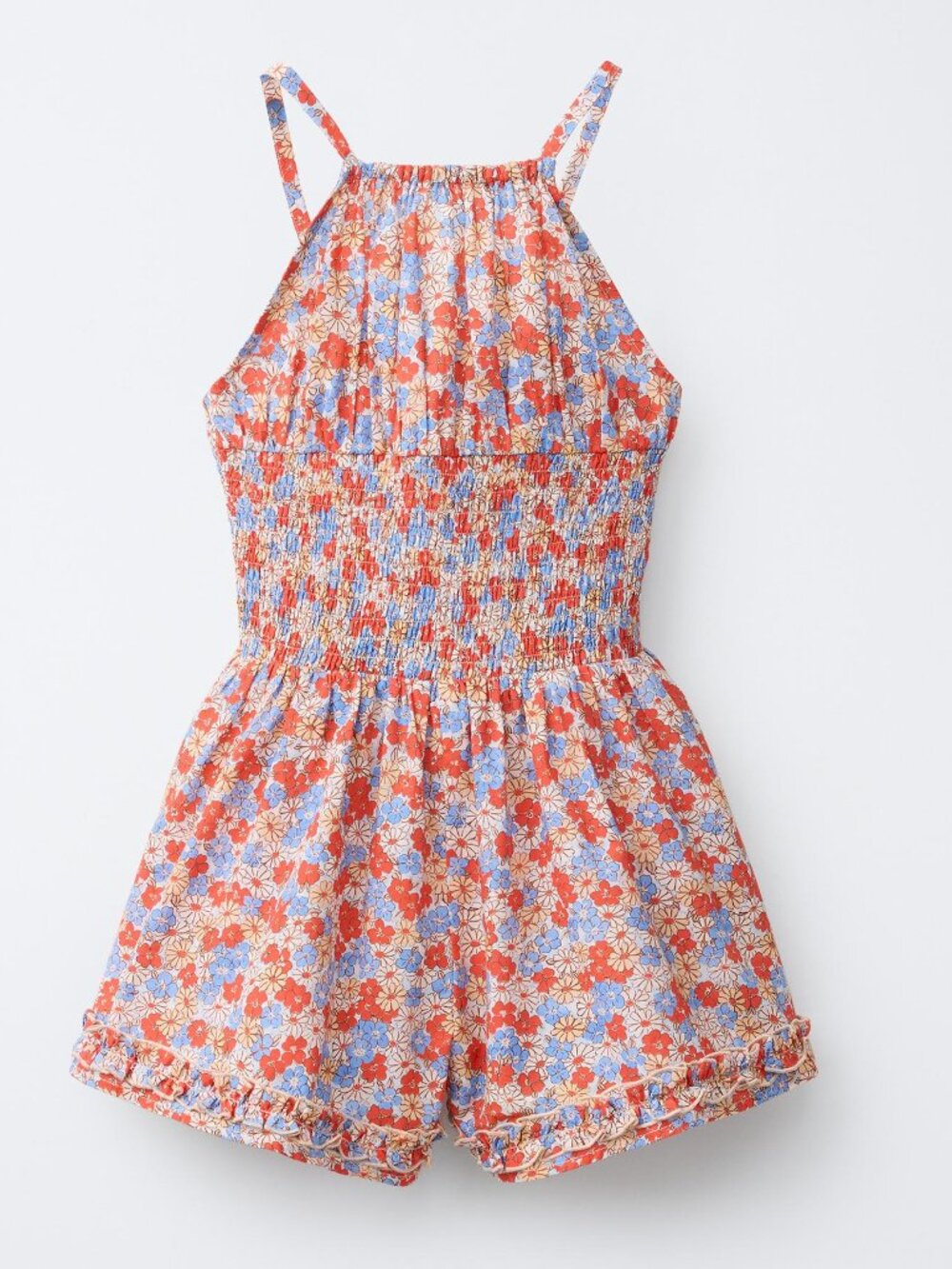 ZARA Girls Short Ruffled Floral Jumpsuit Size 8-9